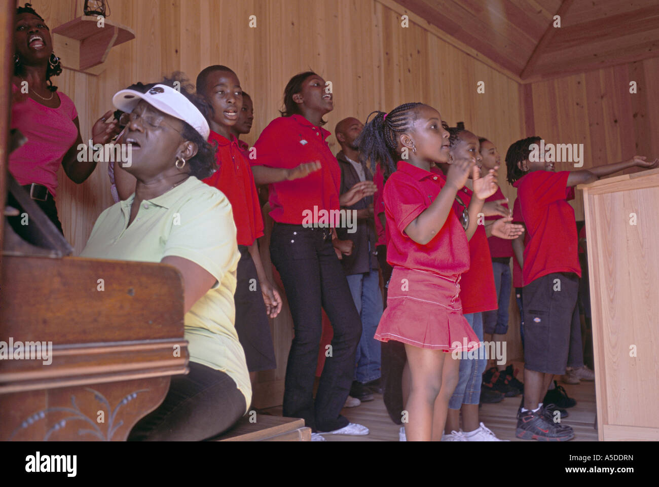 Black Gospel Choir en Floride USA Banque D'Images