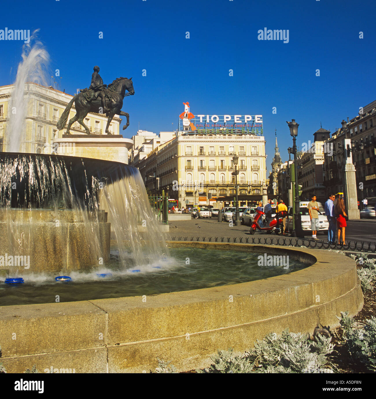 La Puerta del Sol Madrid Espagne Banque D'Images