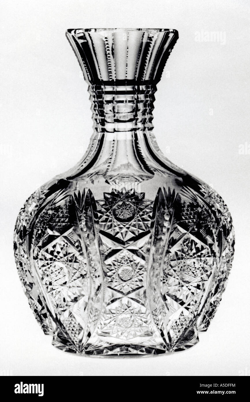 Carafe en verre taillé Banque D'Images
