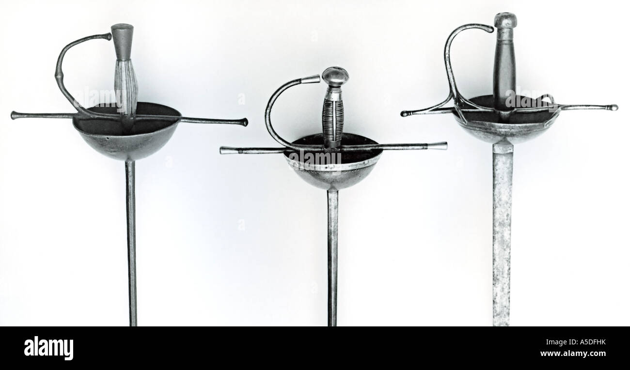 Poignées d’épée Banque D'Images