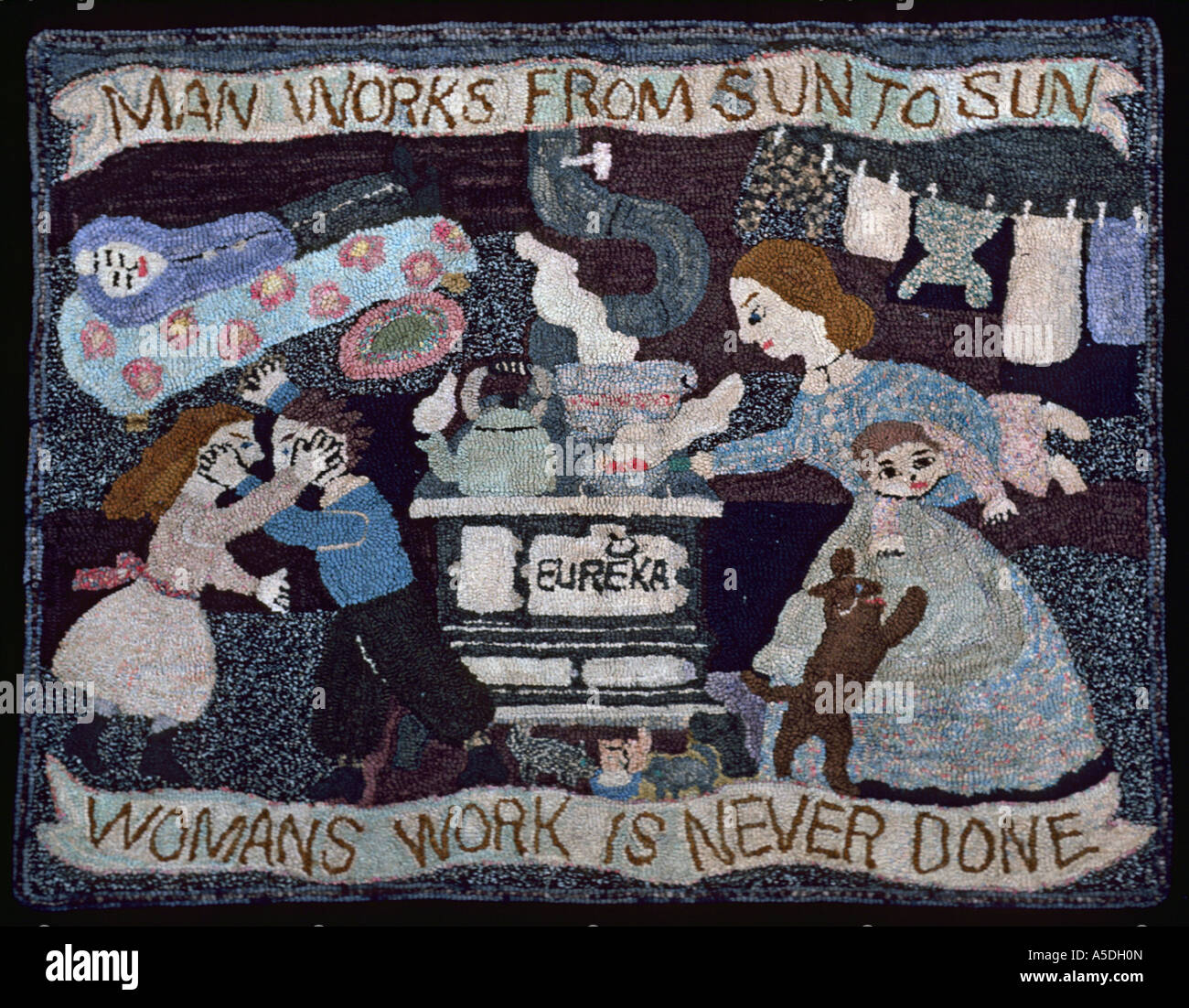 American tapis au crochet Banque D'Images