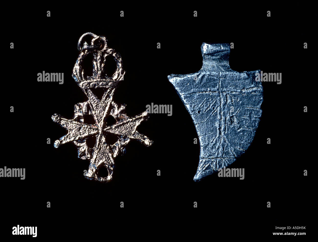 L'empire colonial espagnol metal amulettes Banque D'Images