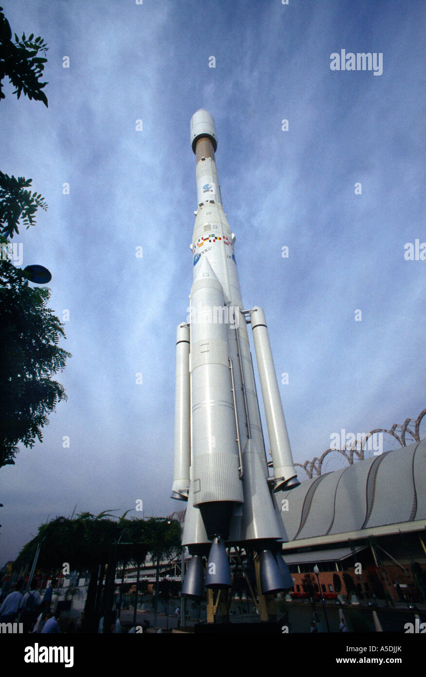 Séville Espagne Ariane 4 navette spatiale européenne Banque D'Images