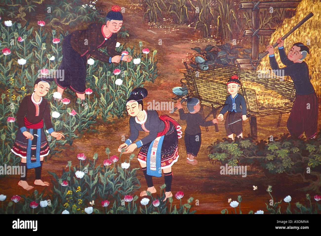 Peinture de musée de l'opium Banque D'Images