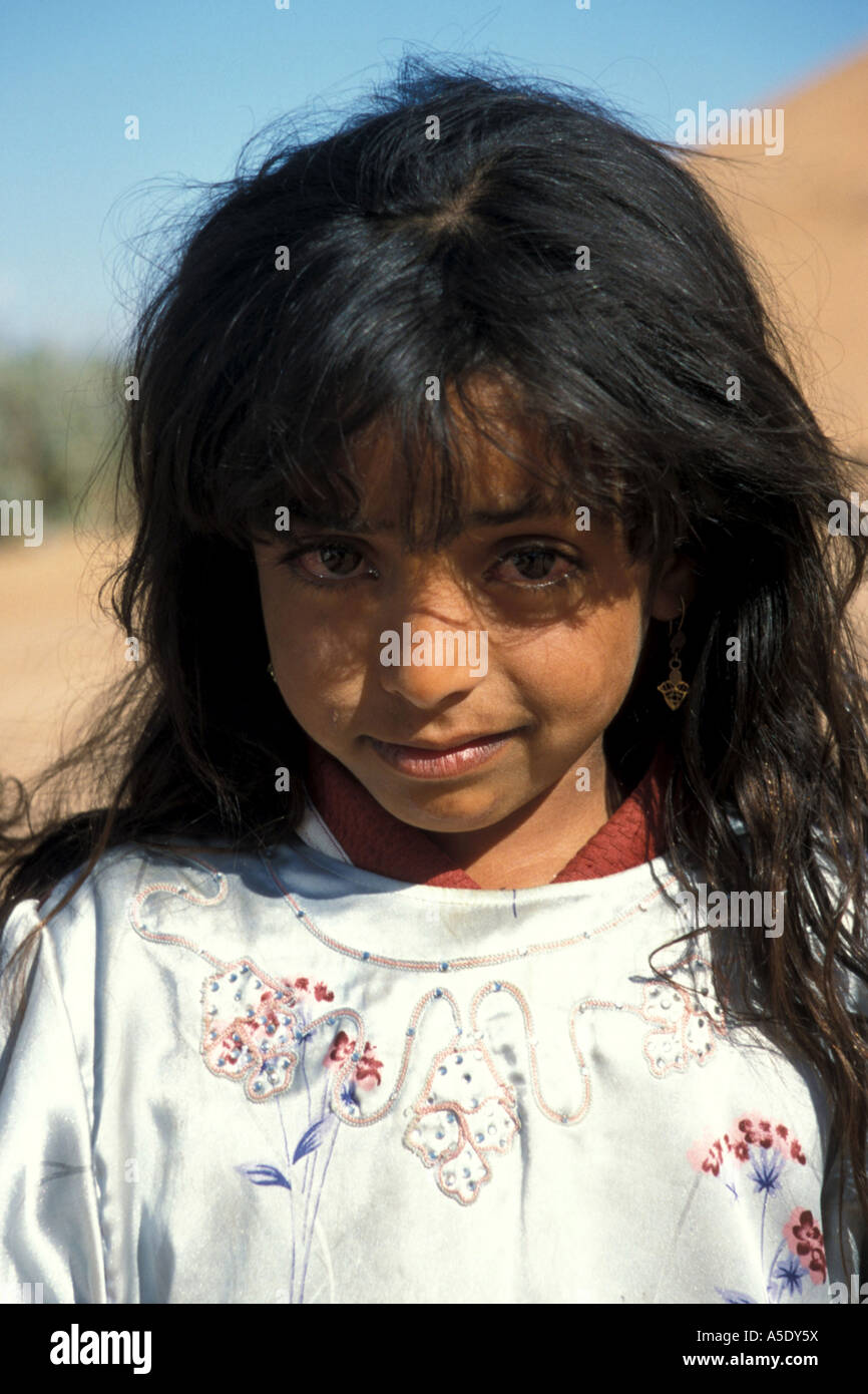 Jeune fille bédouine, Oman Banque D'Images