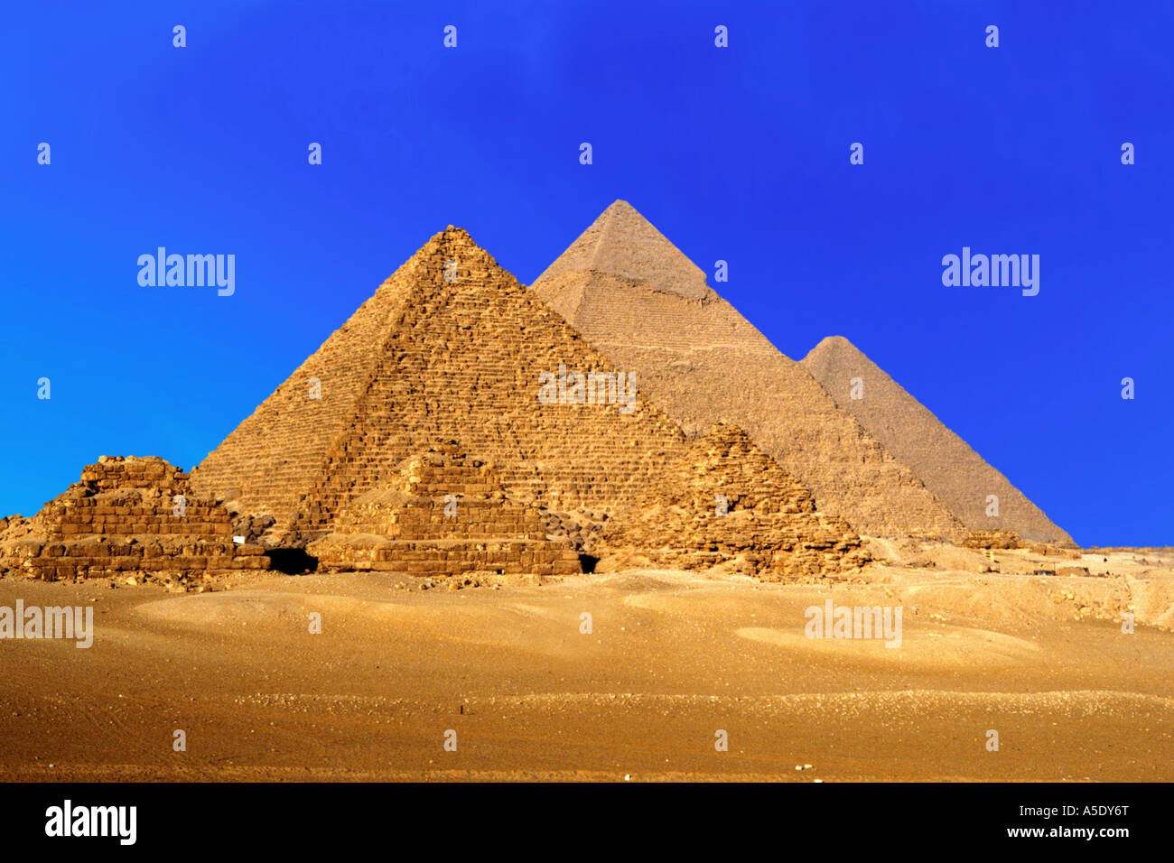 Pyramides de Gizeh, Egypte Banque D'Images