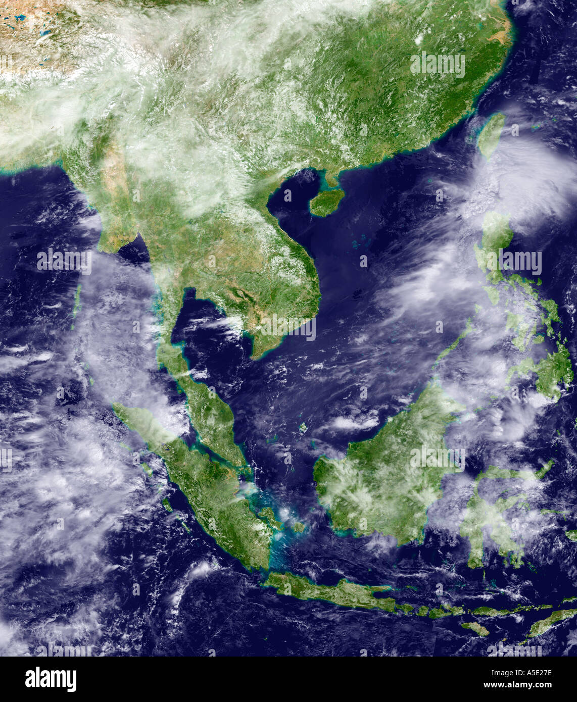 Image satellite de l'Asie et l'Indonésie la terre de l'espace Banque D'Images