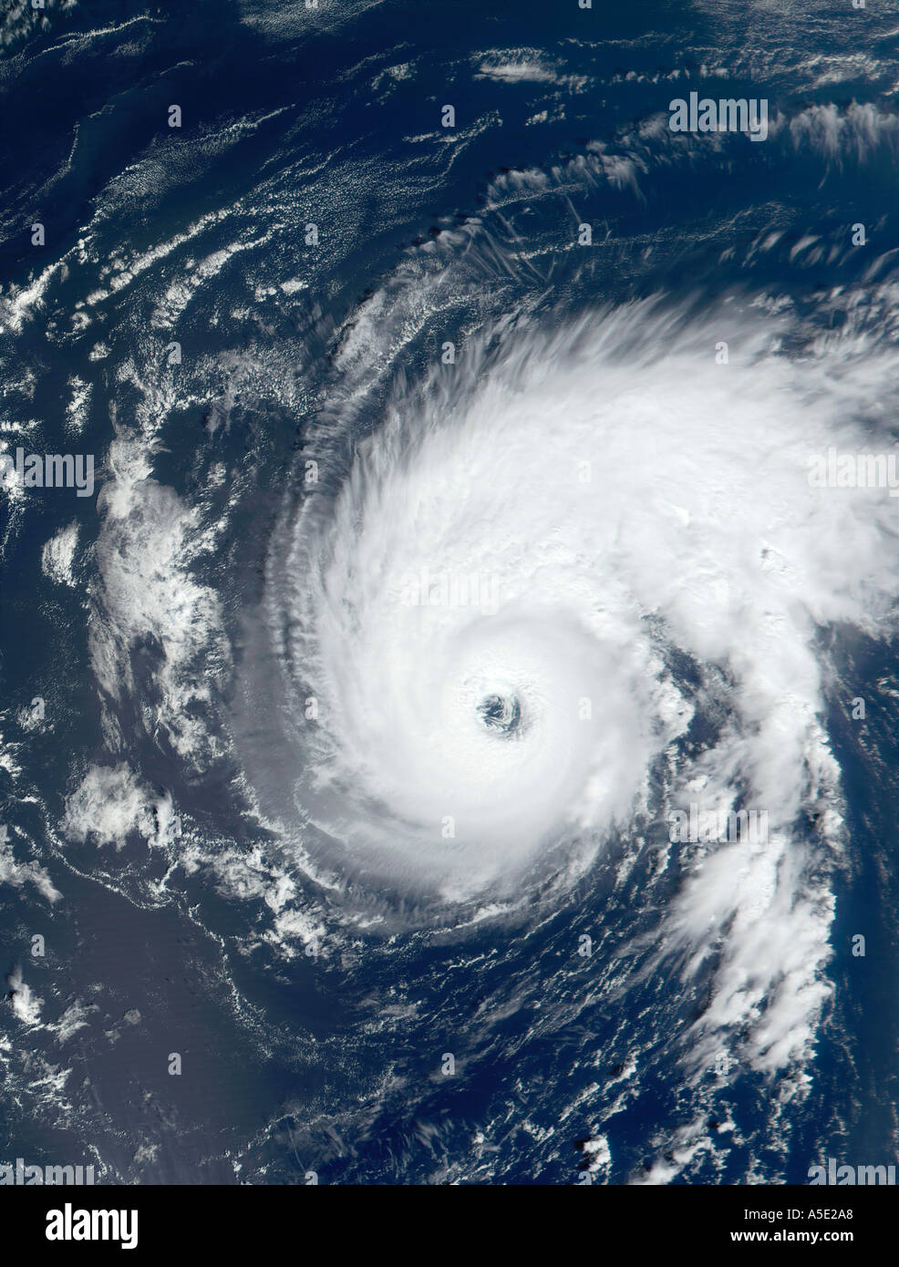 Image satellite de la Terre de l'espace d'un ouragan Banque D'Images