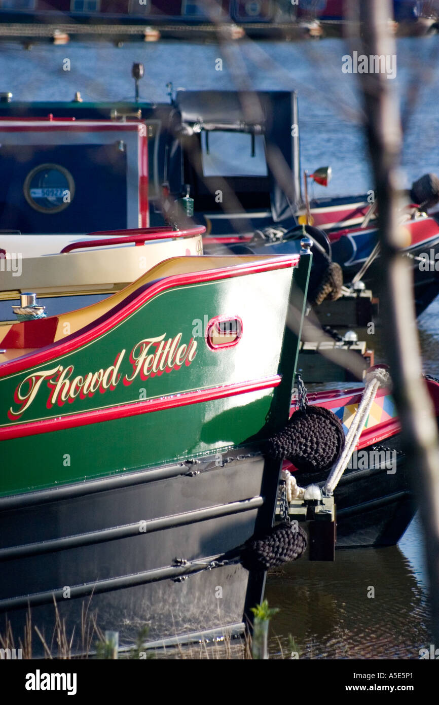 Narrow bateaux. Banque D'Images