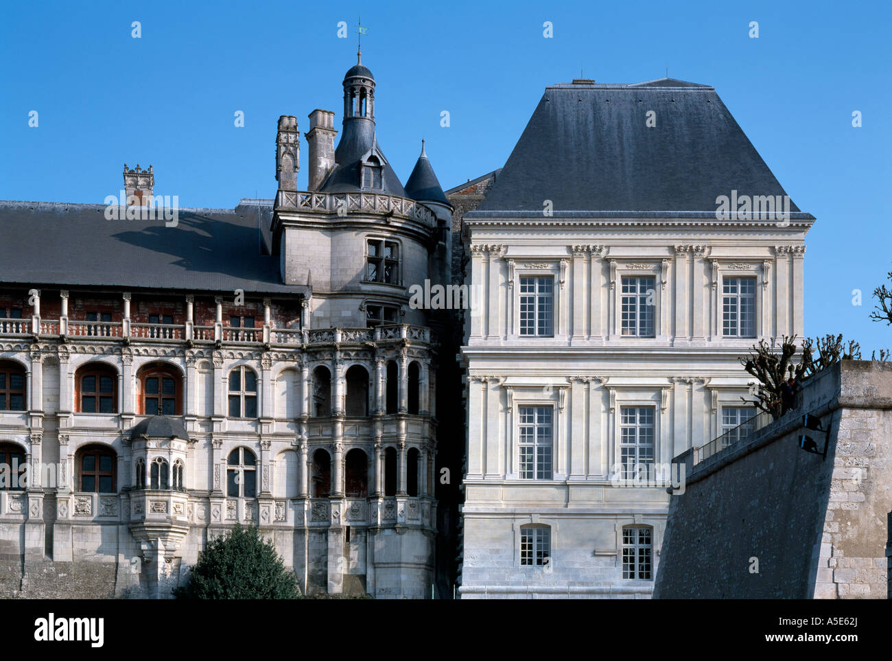 Blois, Schloß, Die Flügel Franz I. und Gaston d' Orléans' Banque D'Images