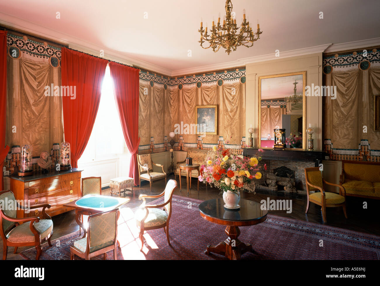 Saché, Schloß, Großer Coiffure Banque D'Images
