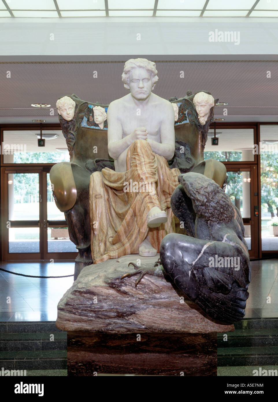 Leipzig Gewandhaus, Beethoven-Skulptur von Max Klinger Hall im Banque D'Images