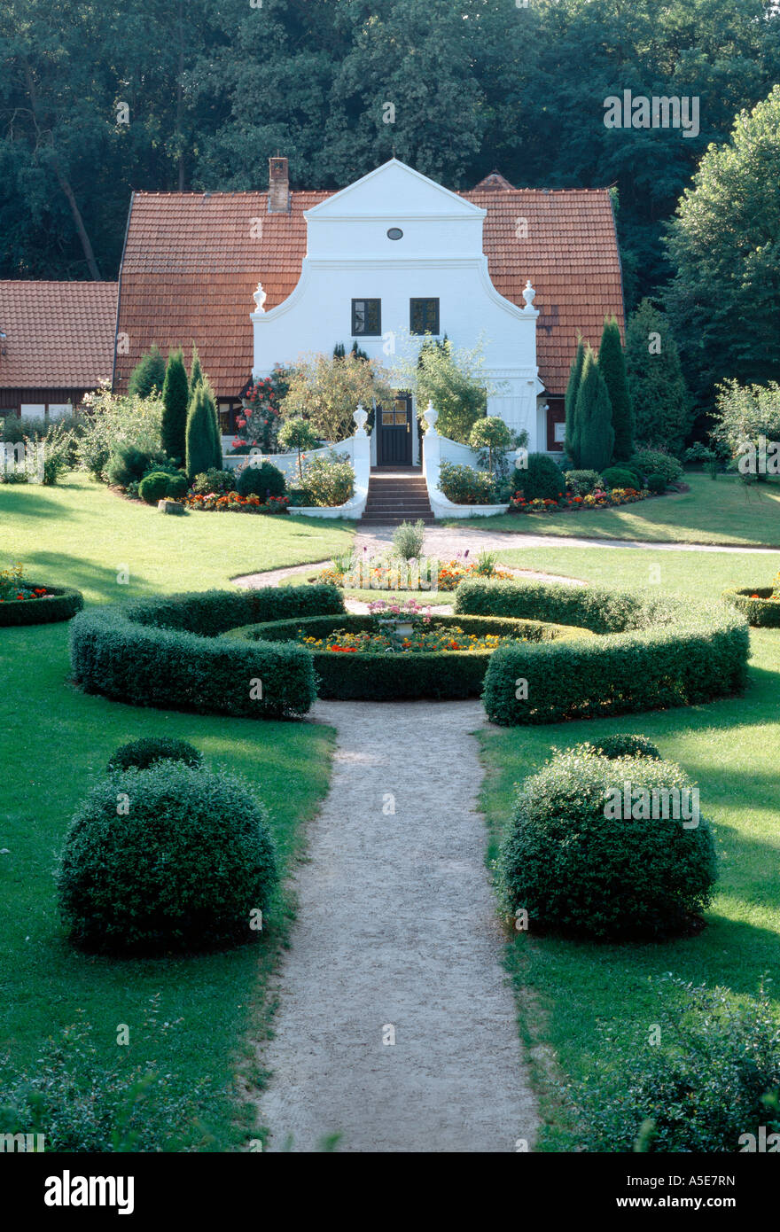 Worpswede, Barkenhoff, Heinrich Vogeler Gedenkstätte, Gartenseite Banque D'Images Worpswede, Barkenhoff, Heinrich Vogeler Gedenkstätte, Gartenseite Banque D'Images