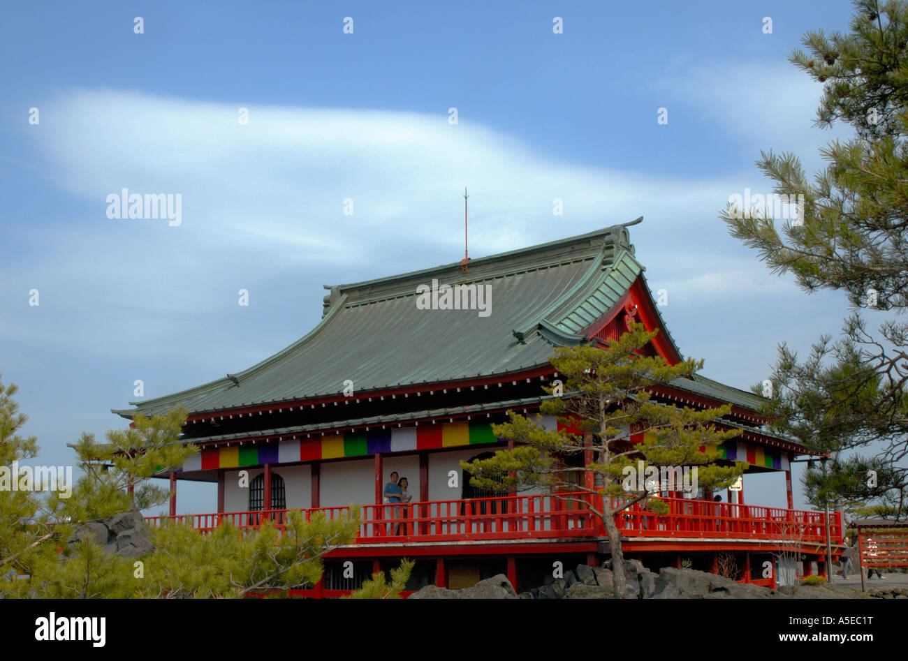 Temple bouddhiste à Nagano Japon Onioshidashi Banque D'Images
