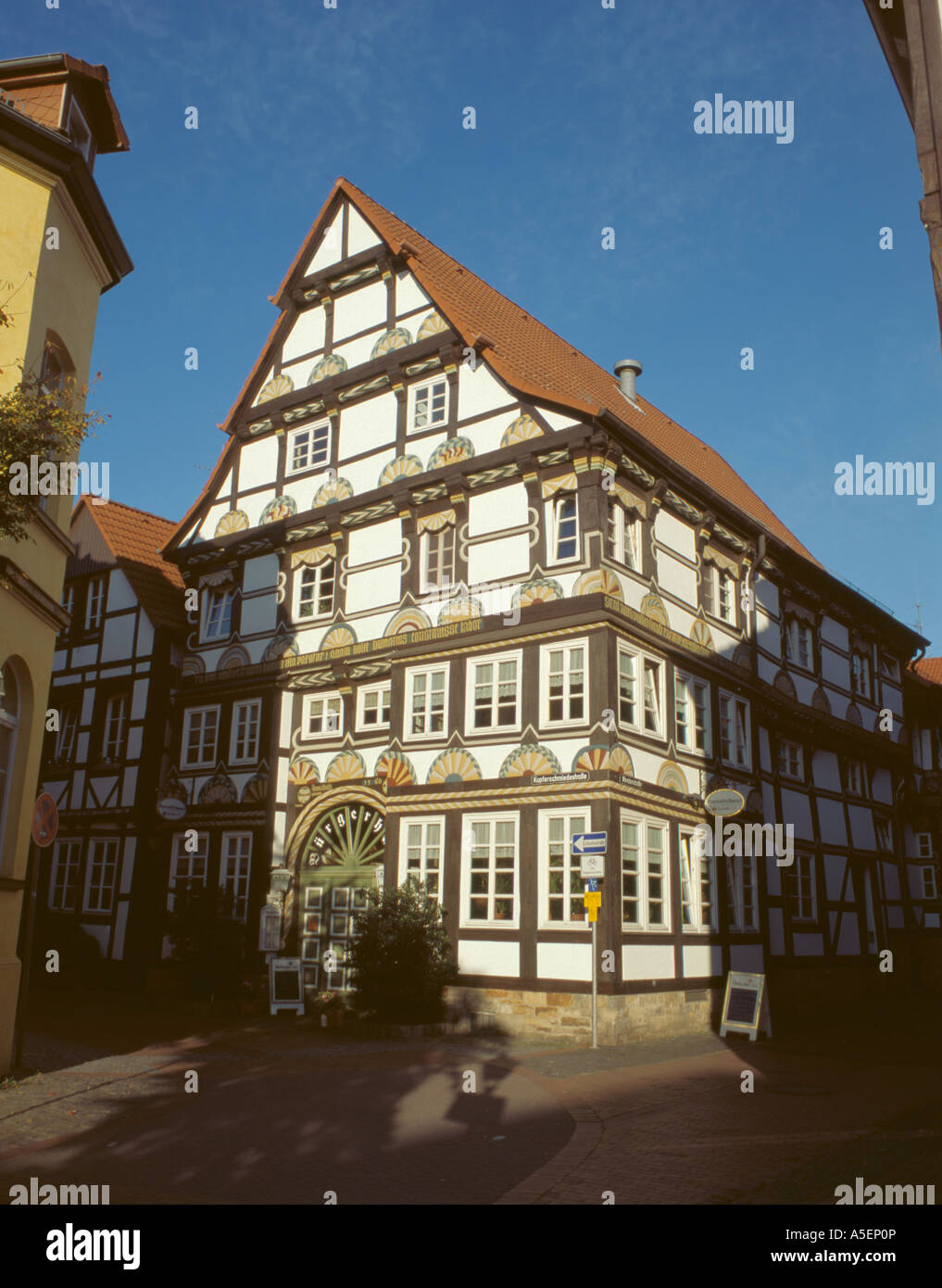 Im bürgerhus, pas kupferschmiedestrasse 13, Hameln (Hamelin ), neidersachsen ( basse-saxe ), l'Allemagne. Banque D'Images