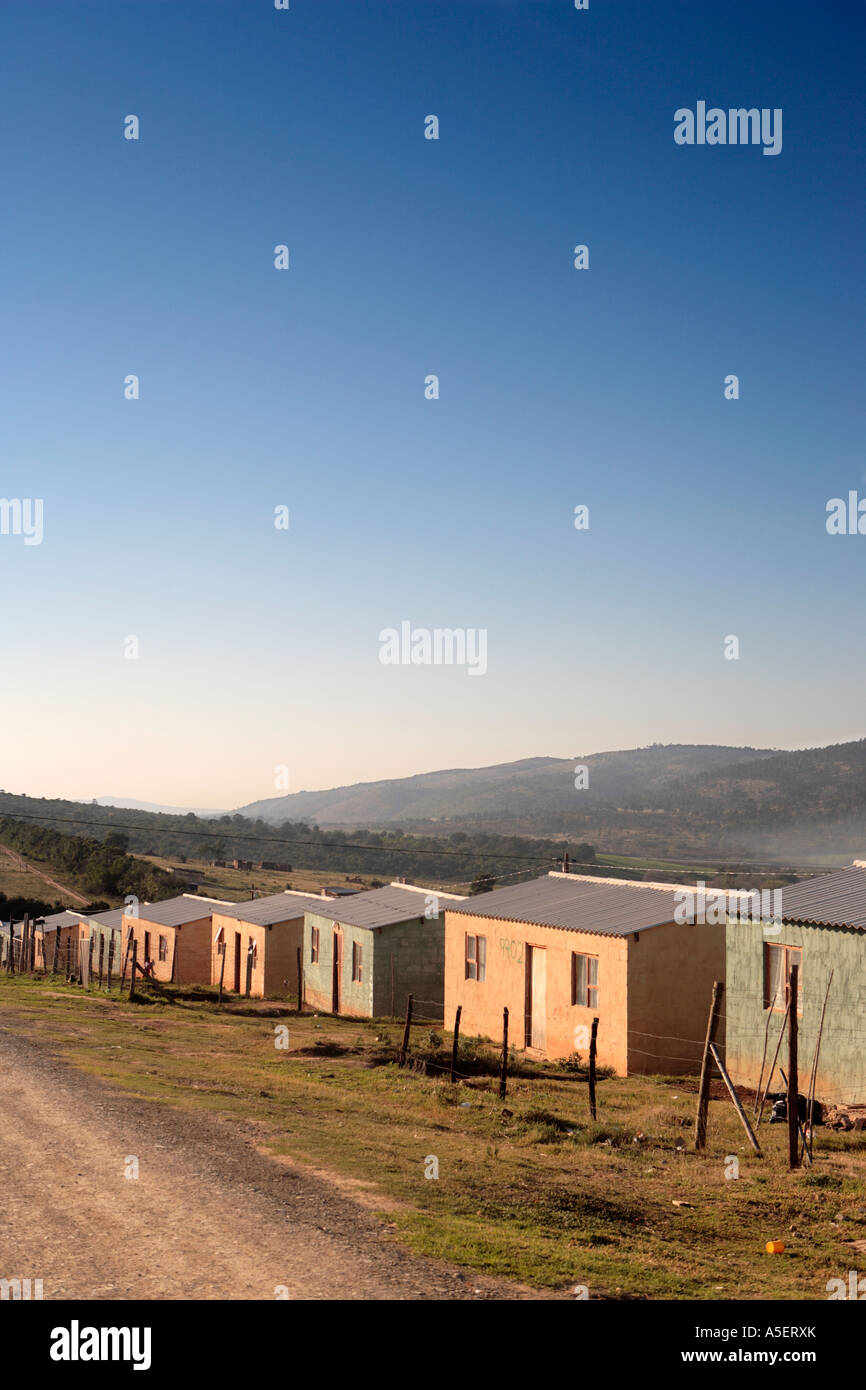 Voir de nouveaux logements township Afrique du Sud Banque D'Images