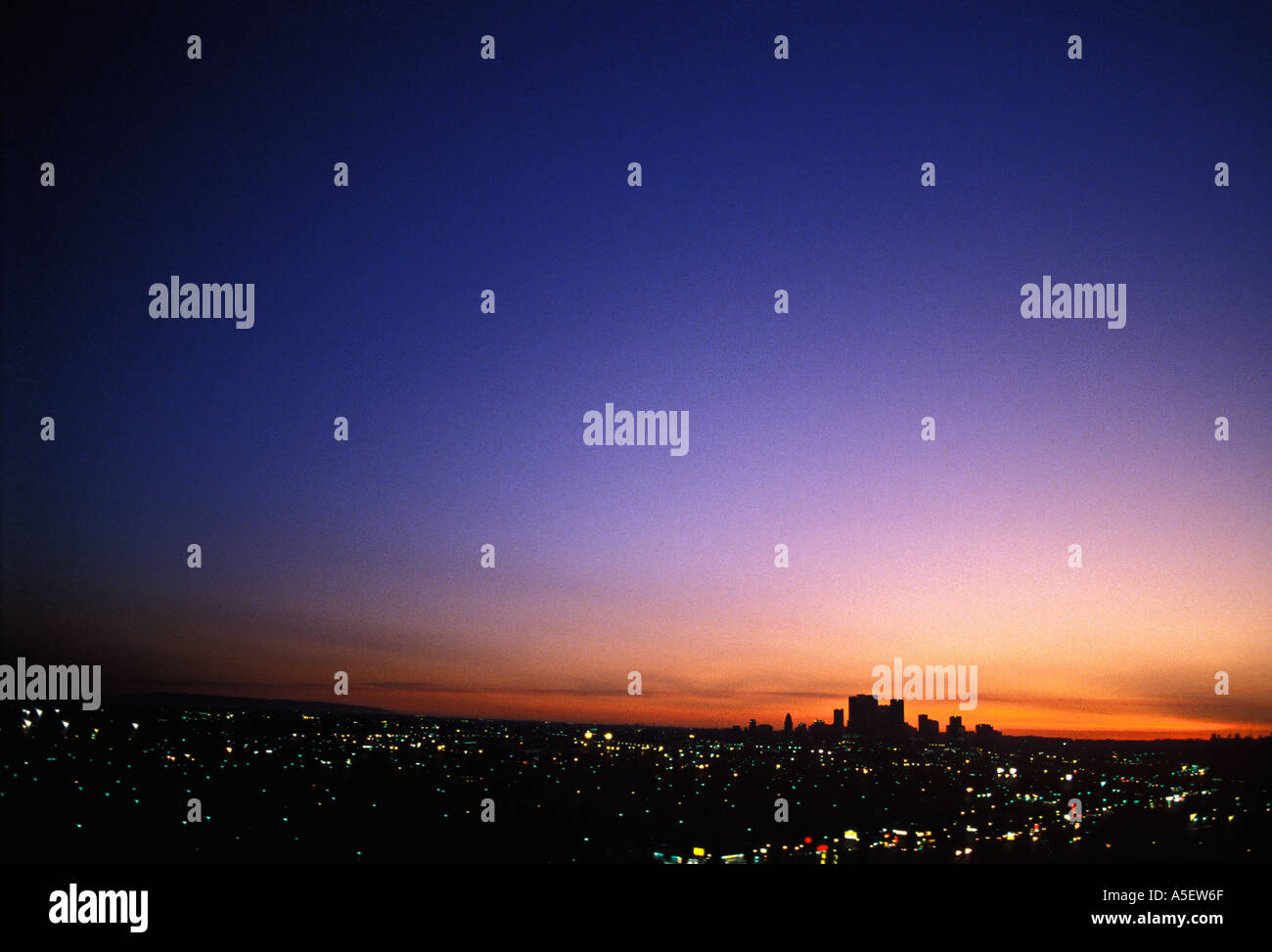 Skyline at Dusk Los Angeles California USA Banque D'Images