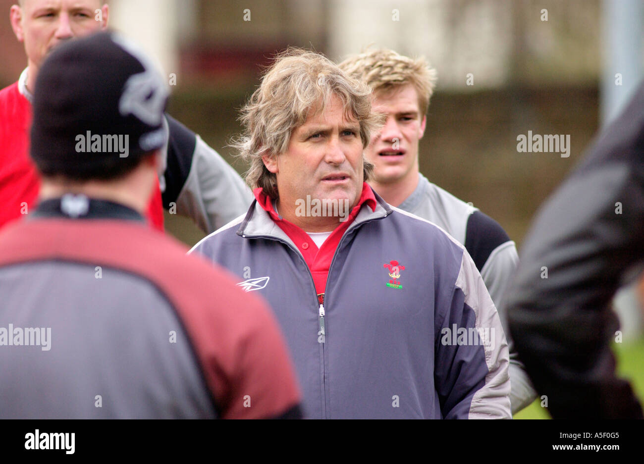 L'entraîneur de rugby professionnel Scott Johnson Banque D'Images