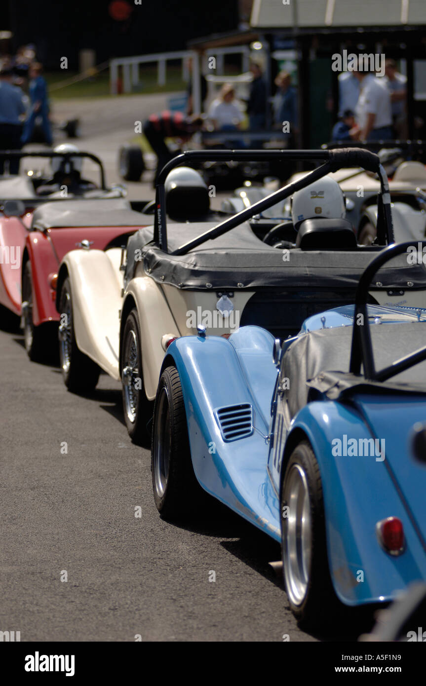 Le Paddock à Shelsley Walsh Hill Climb Angleterre Worcestershire Banque D'Images