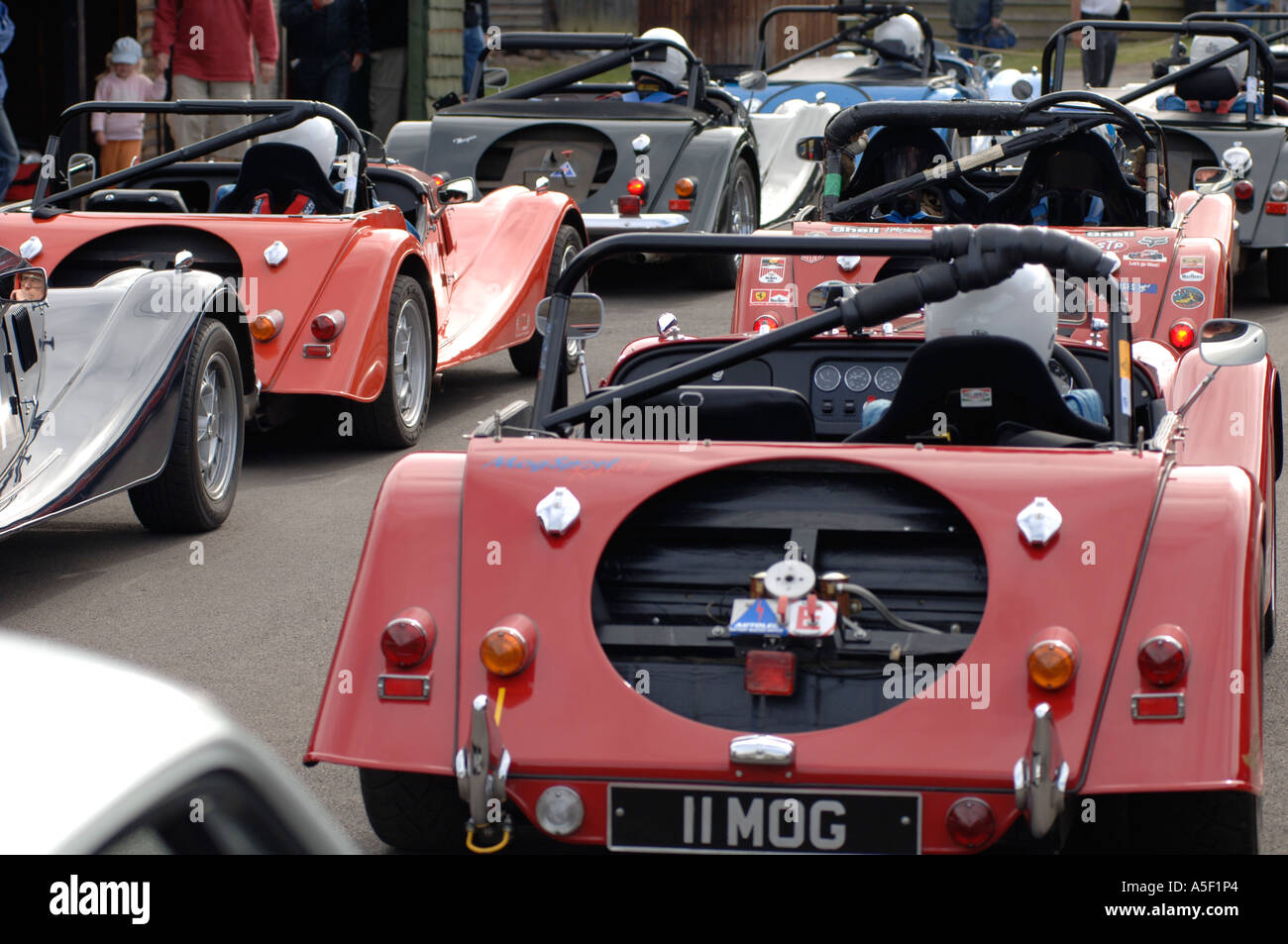 Le Paddock à Shelsley Walsh Hill Climb Angleterre Worcestershire Banque D'Images