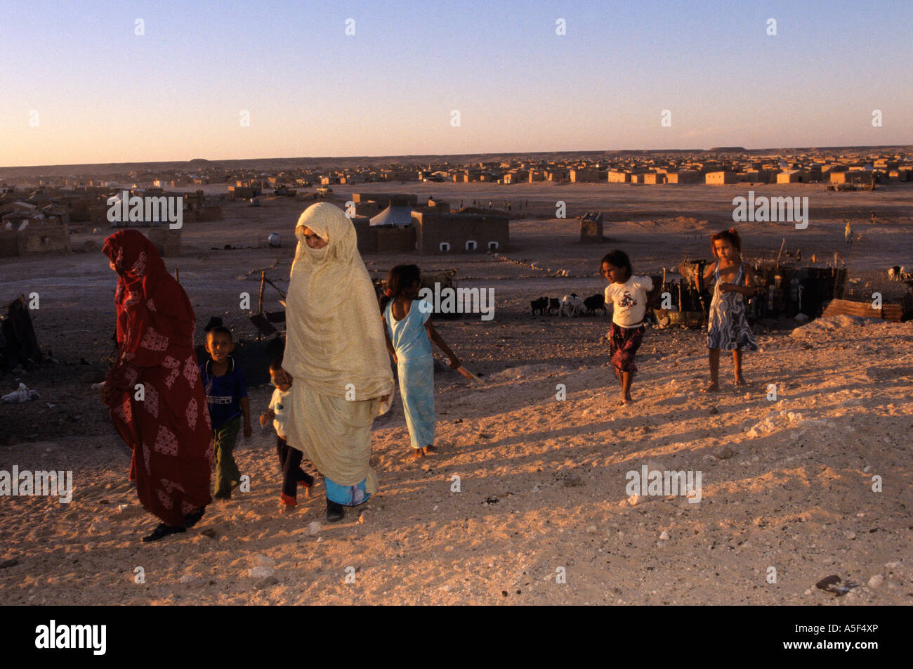 Les réfugiés sahraouis de Tindouf en Algérie de l'Ouest Banque D'Images