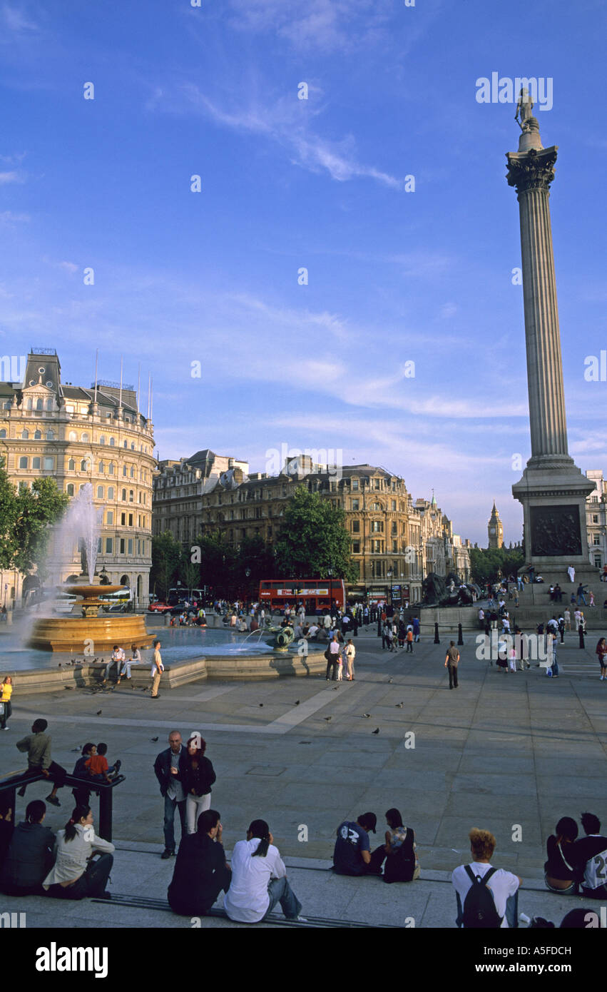 Trafalgar Square à Londres, Angleterre Banque D'Images