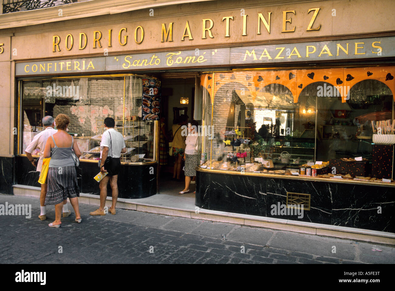 Un sweet shop à Tolède, Espagne Banque D'Images