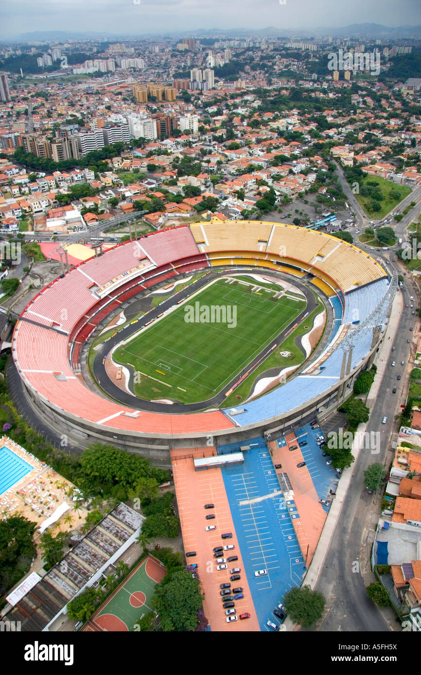 Vue aérienne de l'Estádio Morumbi São Paulo Futebol Clube stadium à Sao Paulo Brésil Banque D'Images Vue aérienne de l'Estádio Morumbi São Paulo Futebol Clube stadium à Sao Paulo Brésil Banque D'Images