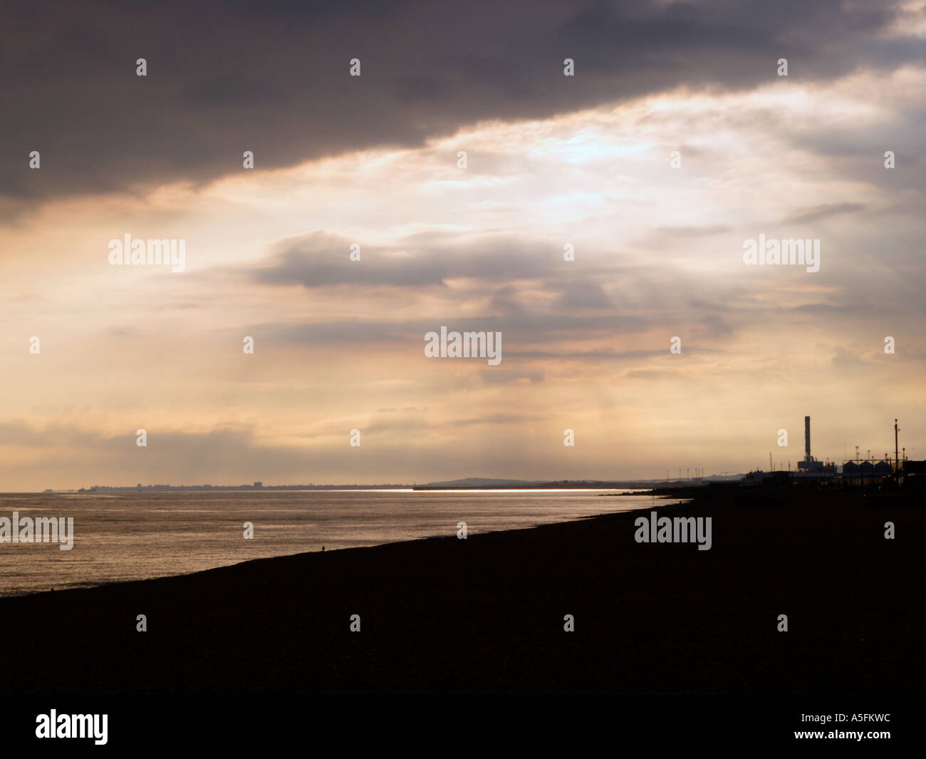 Littoral Sussex près de Brighton en Angleterre Banque D'Images