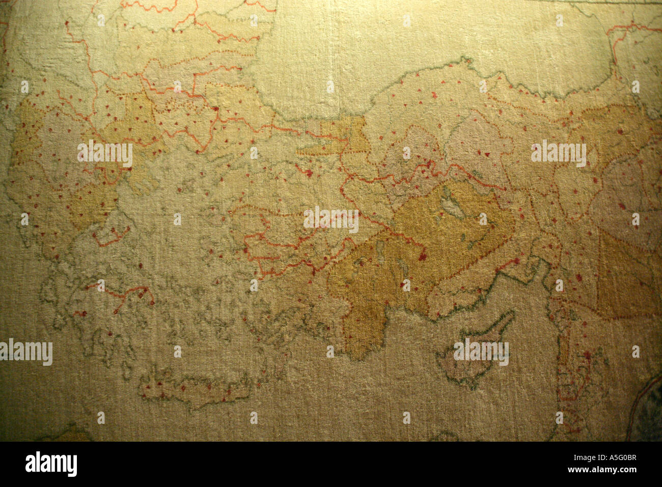 Tapis USAK exposée au Palais de Dolmabahçe, ISTANBUL, TURQUIE Banque D'Images