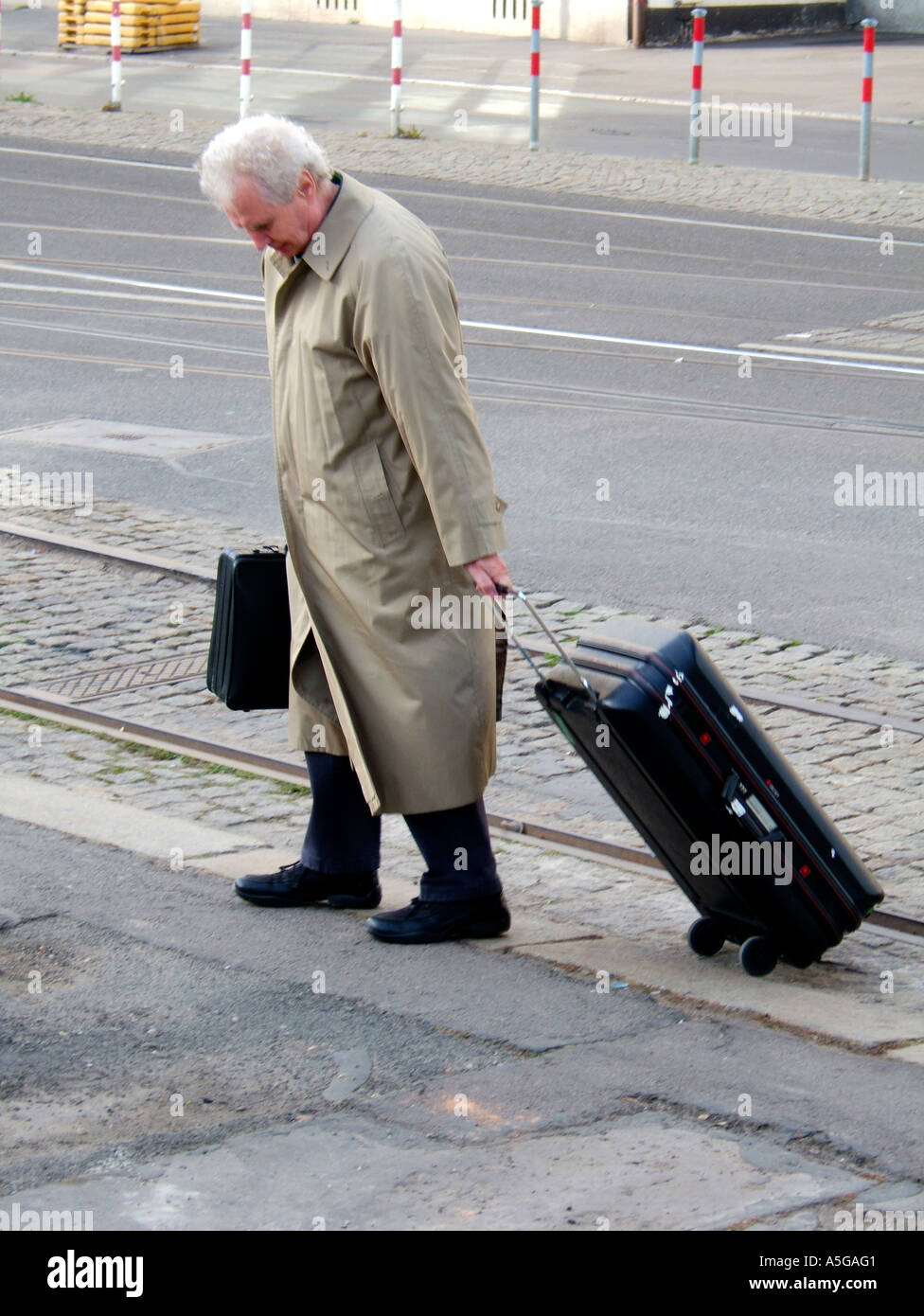 Man with suitcase Banque D'Images