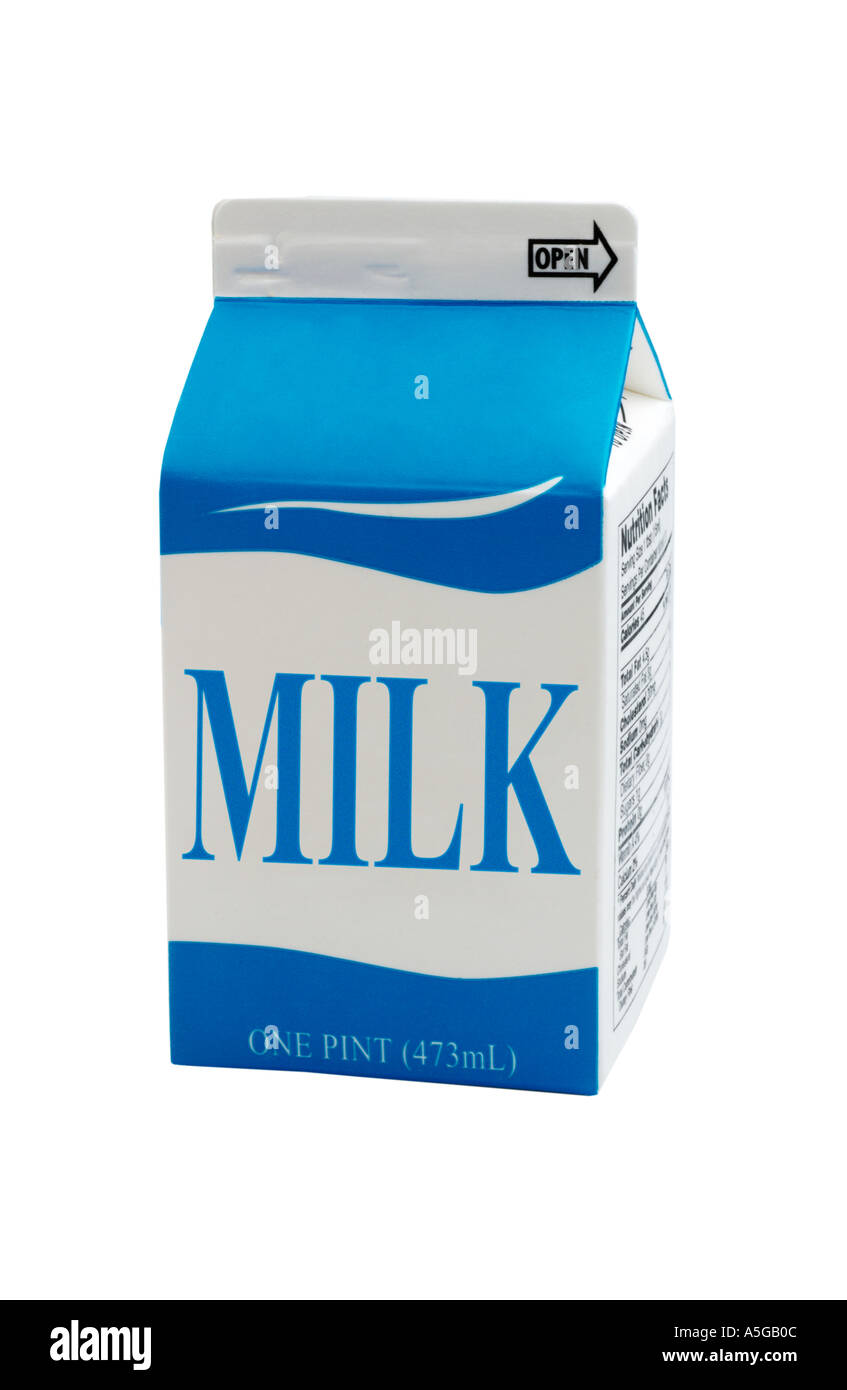 Carton de lait Banque D'Images