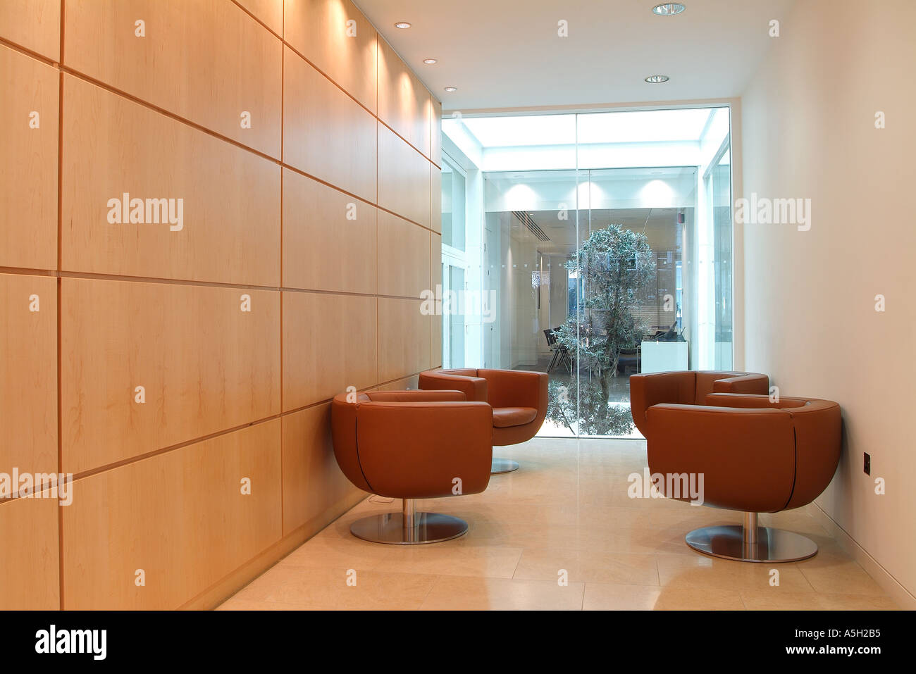 Zone de réception bureau contemporain moderne Banque D'Images