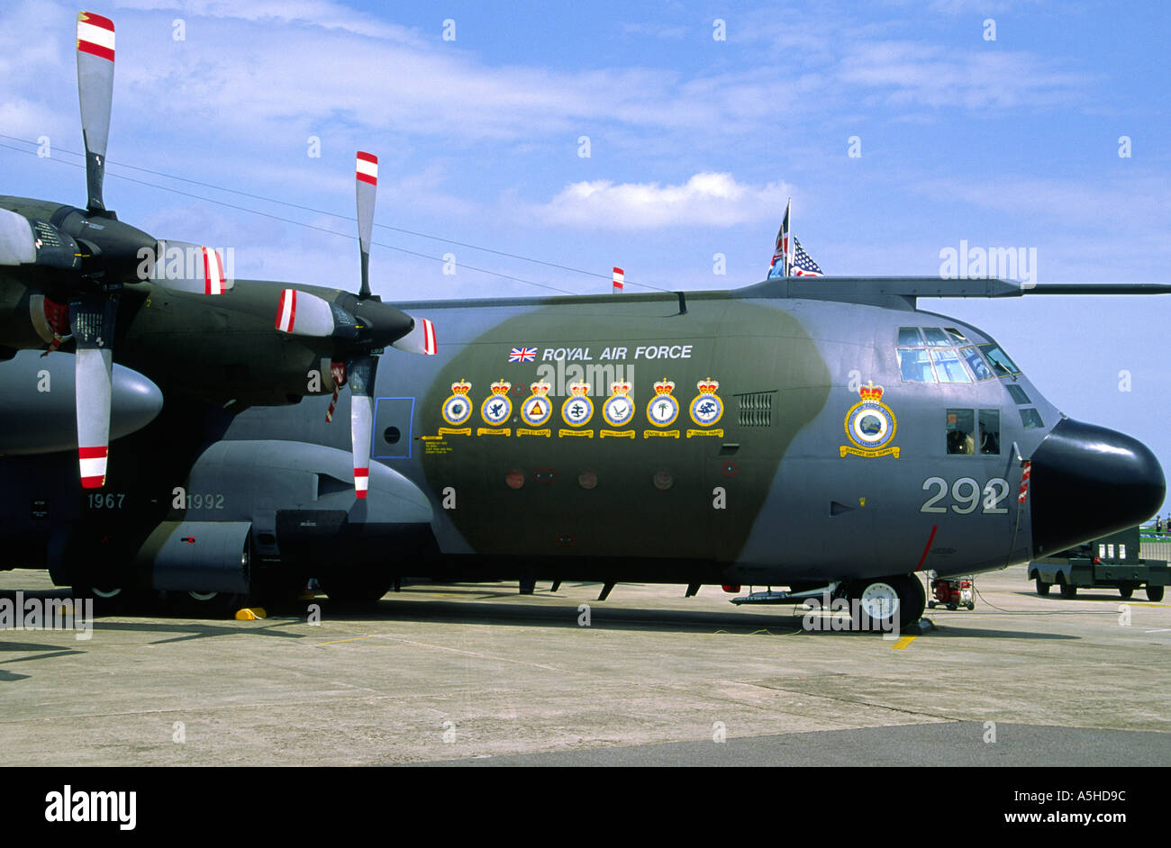 British Royal Air Force RAF C 130 Hercules Banque D'Images