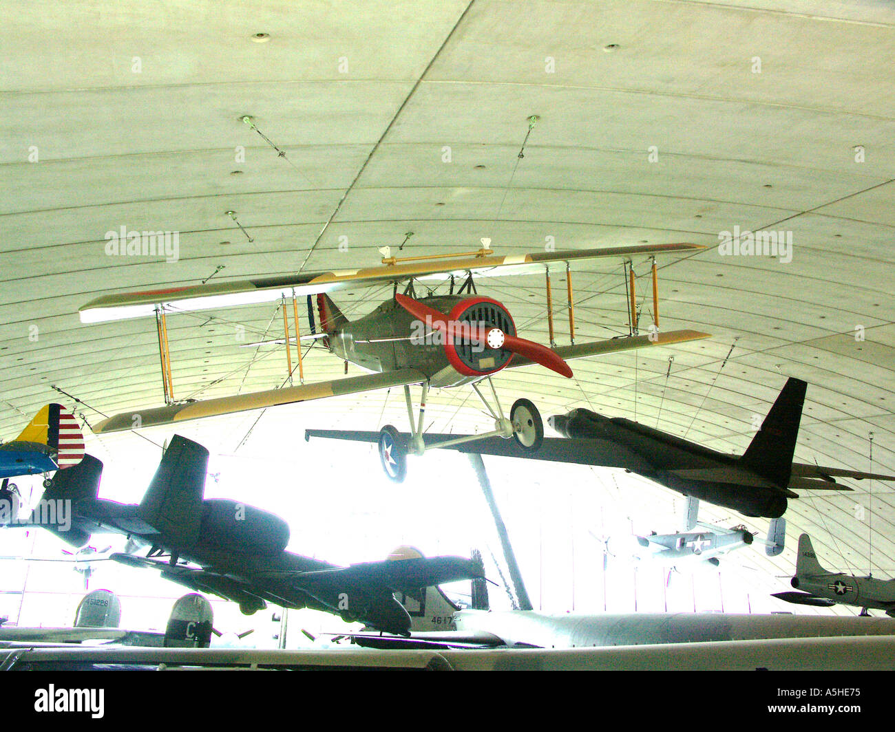 Avions militaires de Duxford Museum Banque D'Images