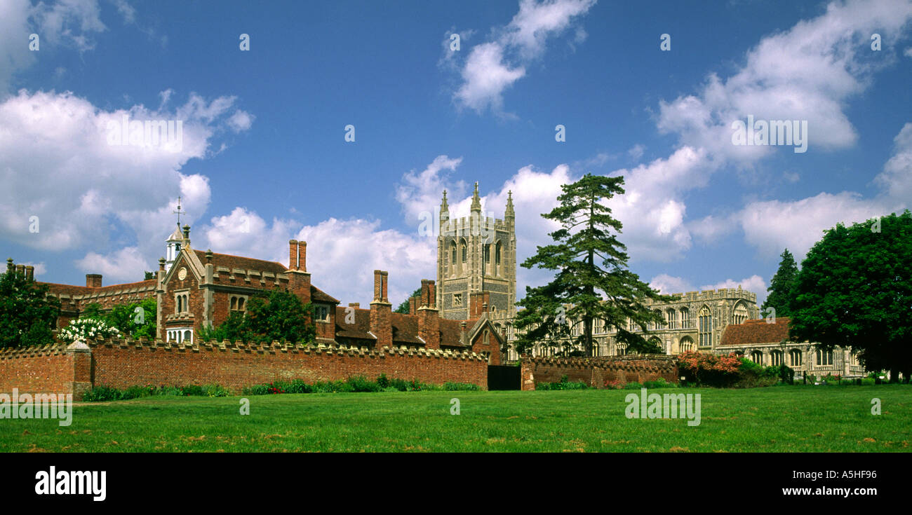 L'église Holy Trinity, dans le village de Long Melford, Suffolk Angleterre Banque D'Images