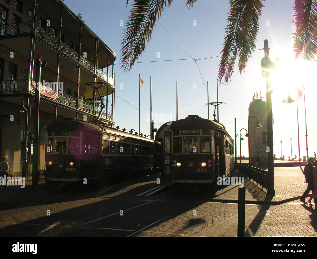 Station de tramway à Moseley Square Glenelg Australie du Sud Banque D'Images
