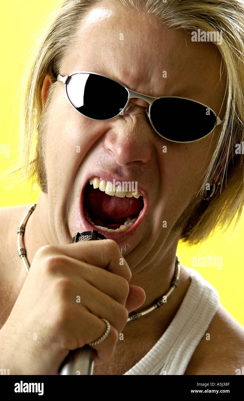 Portrait d'un homme close up Banque D'Images