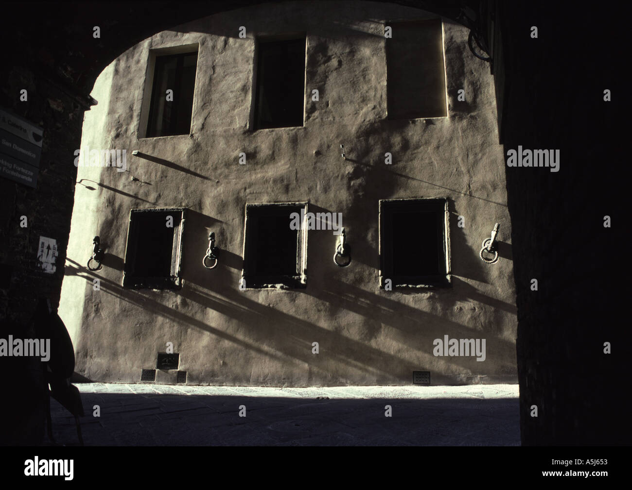 Street à Sienne Toscane Italie Banque D'Images