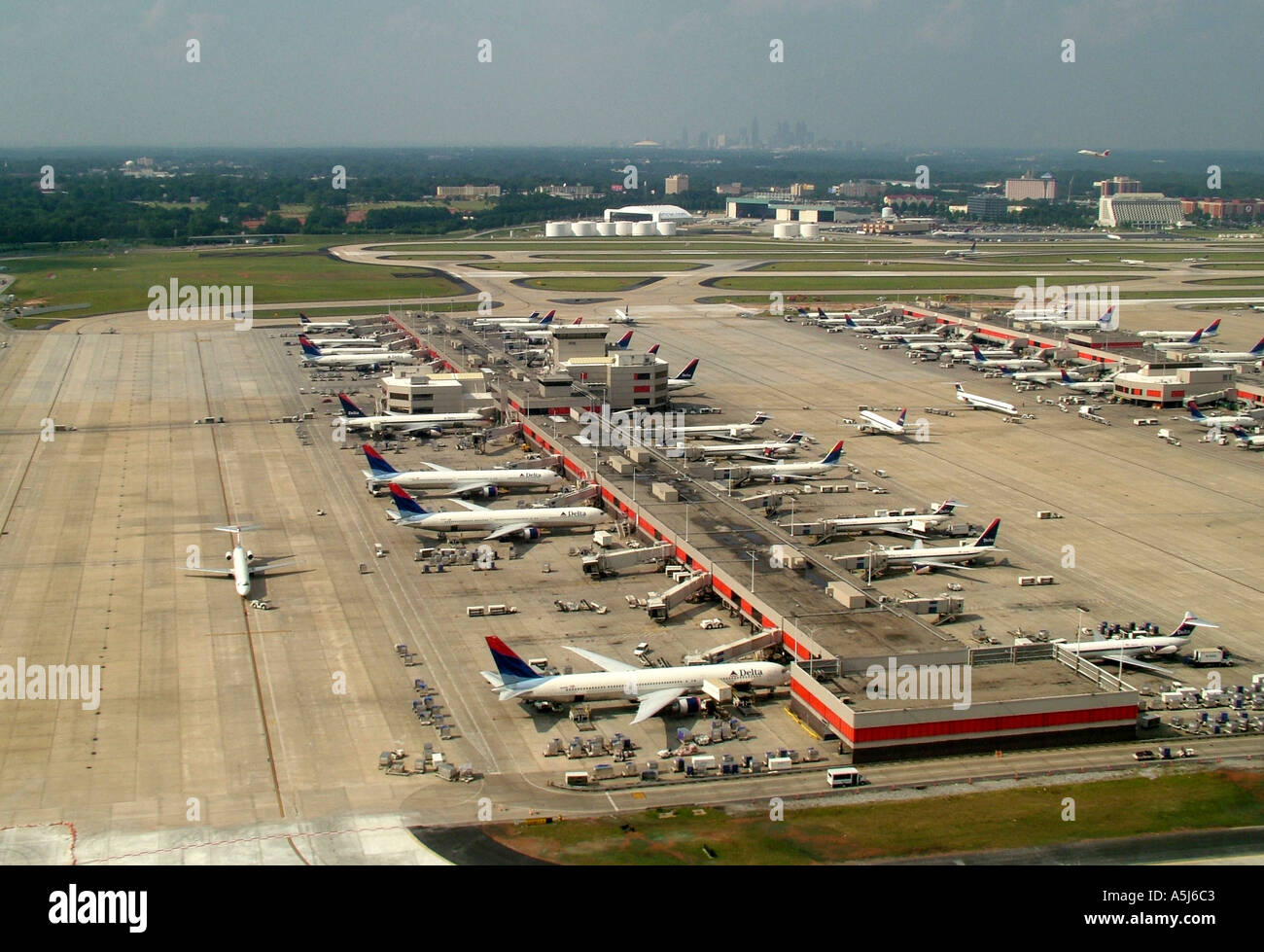 L'Aéroport de Hartsfield Atlanta Georgia USA Vue aérienne Banque D'Images