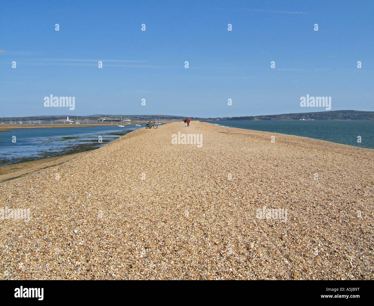 Hurst Spit, pebble Ridge près de Lymington Hampshire England UK Banque D'Images