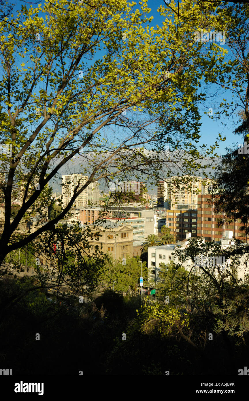 Santiago Chili skyline aerial view paysage urbain paysage Banque D'Images