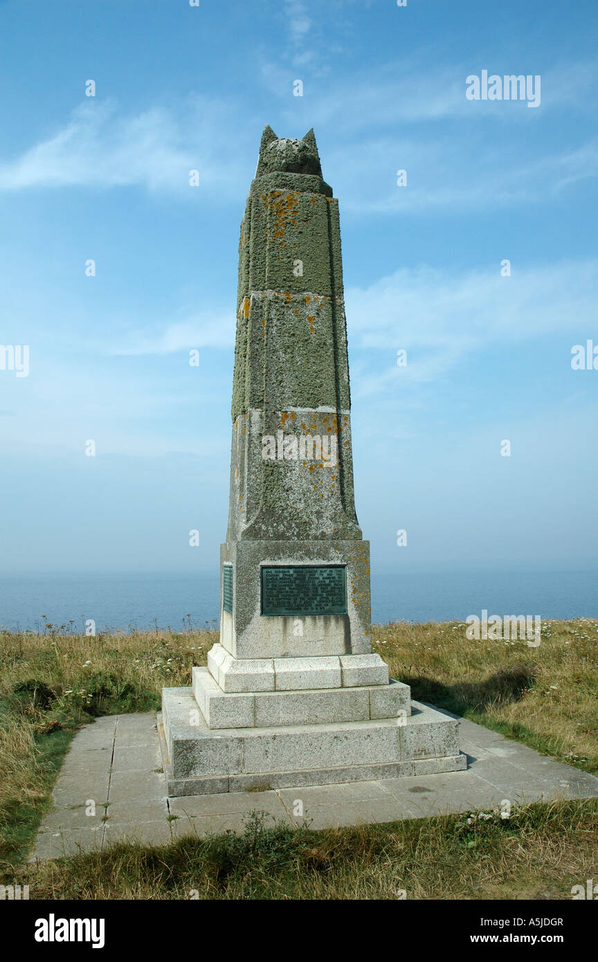 Monument à Poldhu Cornwall Marconi Banque D'Images