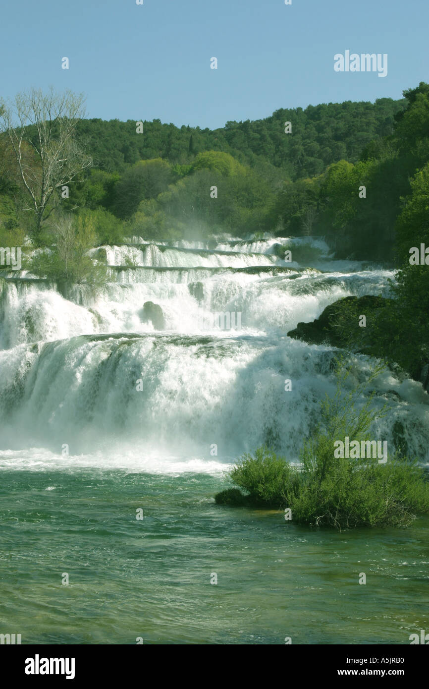 Skradinski buk Skradin Falls Parc national Krka Croatie Banque D'Images