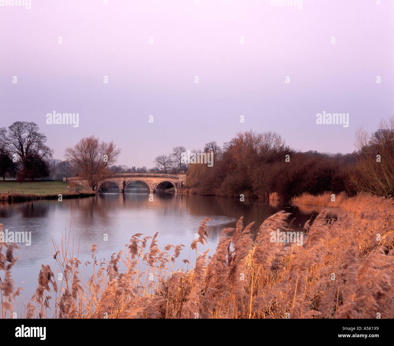 Lion Bridge à Burghley House Stamford Lincolnshire Banque D'Images