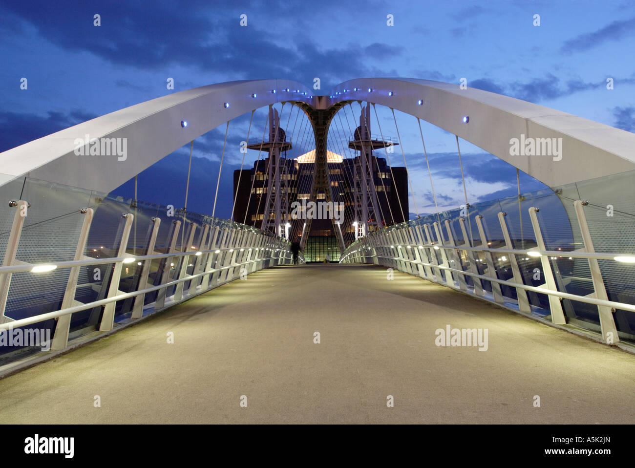 La passerelle Lowry, Salford, Greater Manchester Banque D'Images