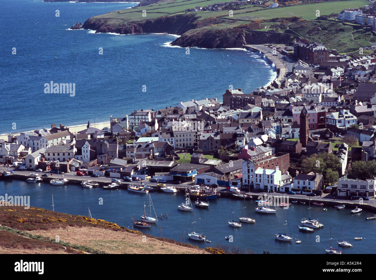 Ville de Peel à l'île de Man en Angleterre Banque D'Images