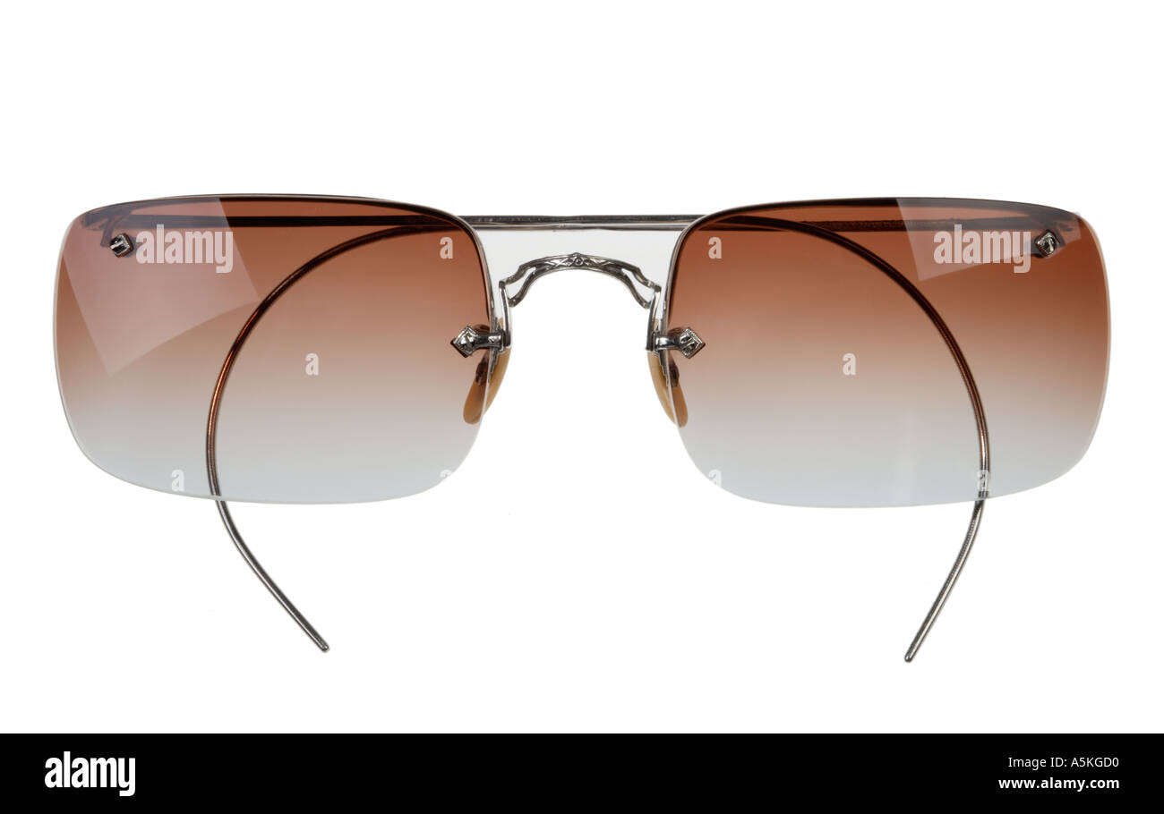 Lunettes encadrées métalliques gradués Banque D'Images