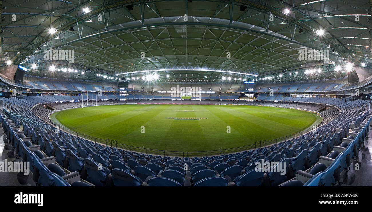 Vue de l'intérieur de la 'Telstra Dome' (Docklands Stadium), Docklands, Melbourne, Australie Banque D'Images