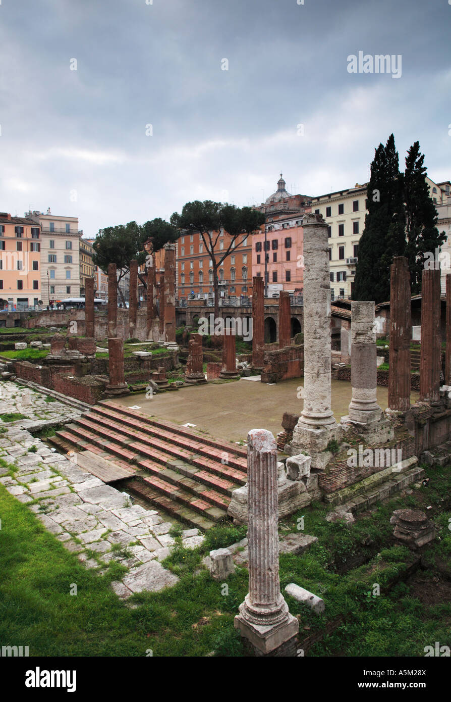 Largo di Torre Argentina ruines de quatre temples romains Rome Italie Républicaine Banque D'Images